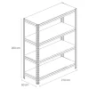 Étagère de garage en acier H.200 x l.210 x P.60 cm BULR600