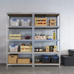 Étagère de garage en acier thermo-laqué GoodHome Ryle H. 180 x L. 75 x P. 35 cm