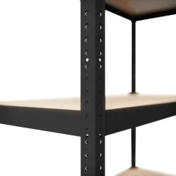 Étagère de garage en acier thermo-laqué noir GoodHome Ryle H. 179 x L. 90 x P. 40 cm