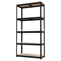 Étagère de garage en acier thermo-laqué noir GoodHome Ryle H. 179 x L. 90 x P. 40 cm