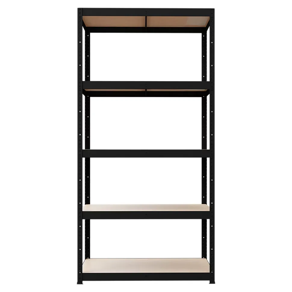 Étagère de garage en acier thermo-laqué noir GoodHome Ryle H. 179 x L. 90 x P. 40 cm