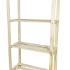 Étagère de garage en bois 4 tablettes L. 65 x H. 130 x P. 30 cm