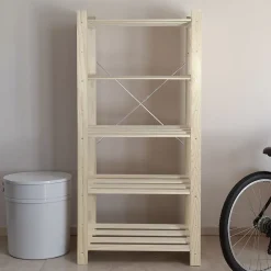 Étagère de garage en bois Symbios 5 tablettes L. 75 x H. 170 x P. 40 cm