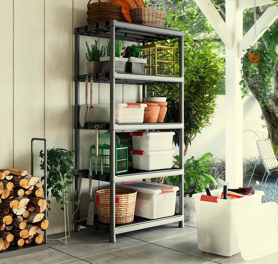 Étagère de garage en résine 5 tablettes Keter L. 90 x H. 190 x P. 60 cm