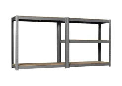 Étagère de garage modulable en aggloméré et acier H. 180 x L. 120 x P. 40 cm