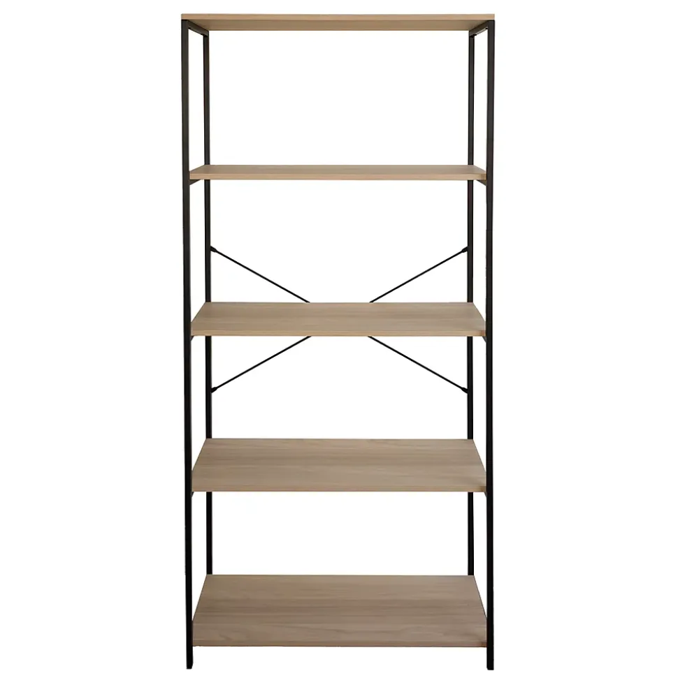 Étagère de rangement 5 niveaux métal et effet bois Box & Beyond
