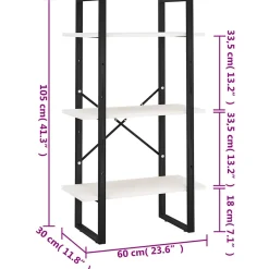 Étagère de rangement Blanc 60x30x105 cm Bois de pin massif vidaXL