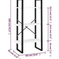 Étagère de rangement Blanc 60x30x105 cm Bois de pin massif vidaXL