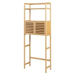 Étagère de toilette Haugesund bambou 158 x 60 x 26 cm naturel en.casa