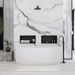 ÉTAGÈRE D'ENCASTREMENT POUR SALLE DE BAINS REA 5 30X45X10 BLACK