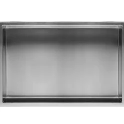 ÉTAGÈRE D'ENCASTREMENT POUR SALLE DE BAINS REA 3 30X60X10 BRUSH STEEL