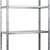 Étagère en acier galvanisé argenté Schulte Regalwelt Powermax H. 200 x L. 100 x P. 50 cm