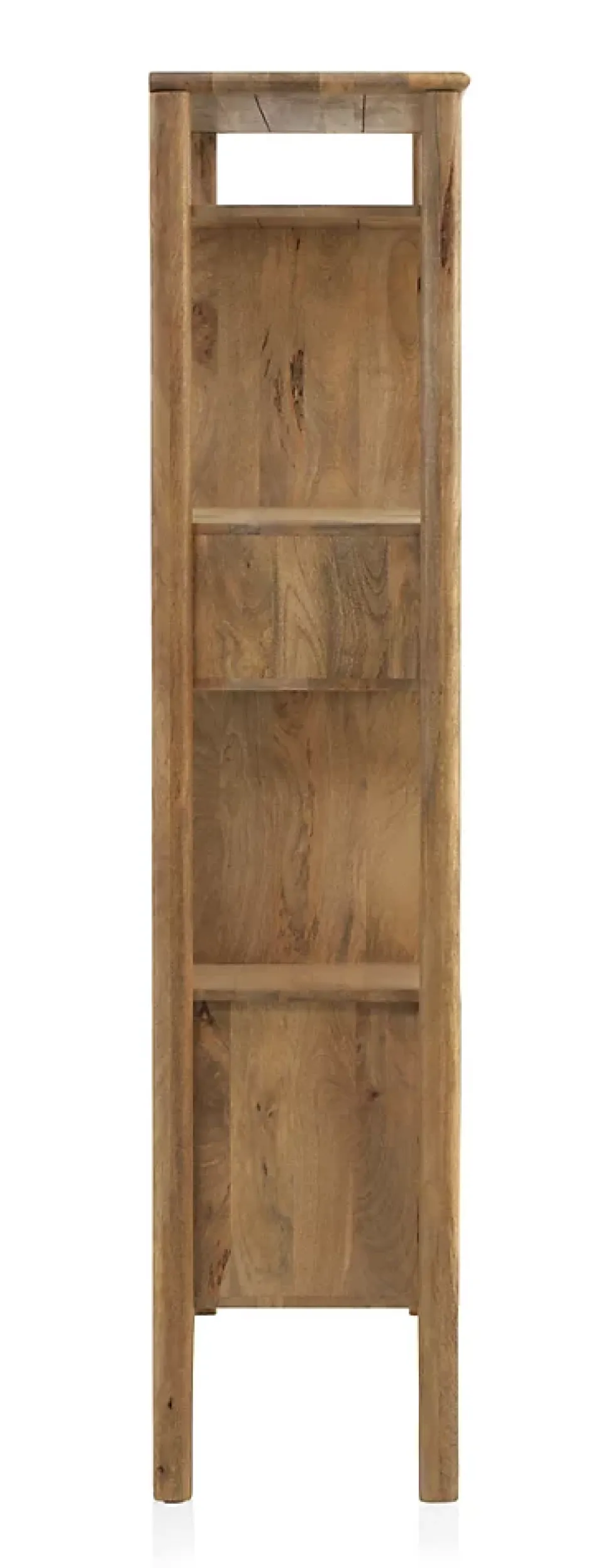 Étagère en bois de manguier massif marron clair