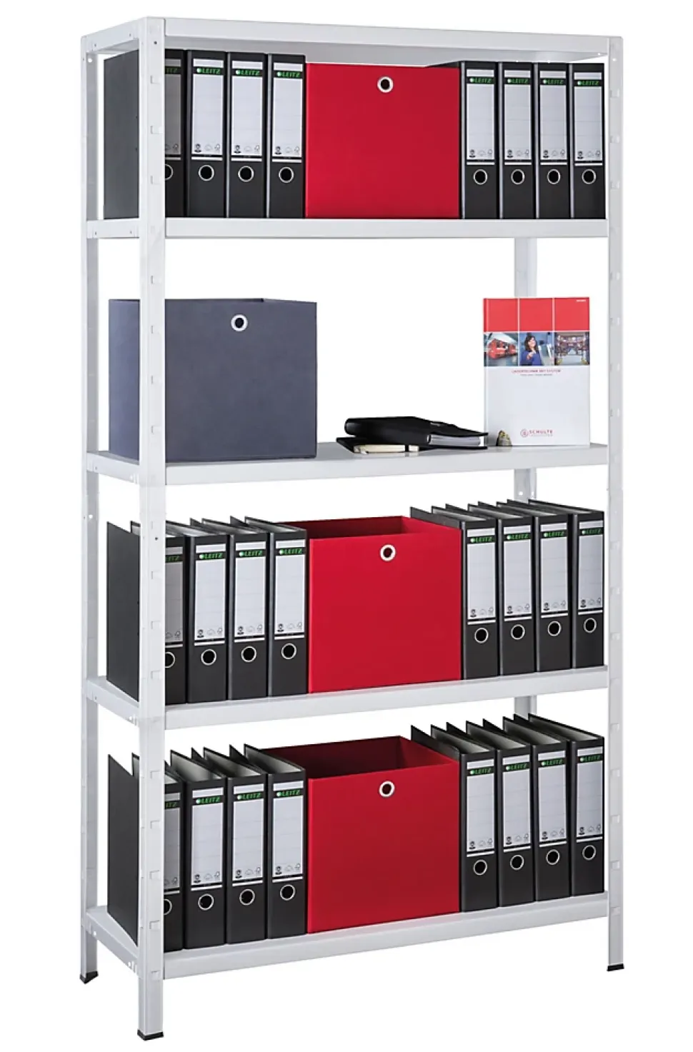 Étagère en métal blanc Schulte Regalwelt Powermax H. 190 x L. 100 x P. 40 cm