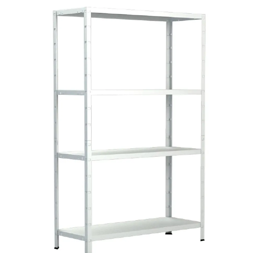 Étagère en métal blanc Schulte Regalwelt Powermax H. 137 x L. 75 x P. 30 cm