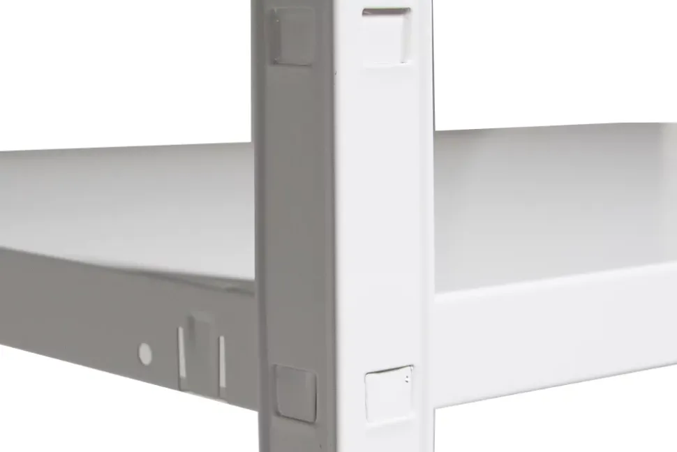 Étagère en métal blanc Schulte Regalwelt Powermax H. 200 x L. 100 x P. 50 cm