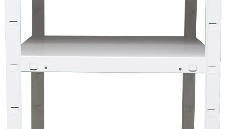 Étagère en métal blanc Schulte Regalwelt Powermax H. 200 x L. 100 x P. 50 cm