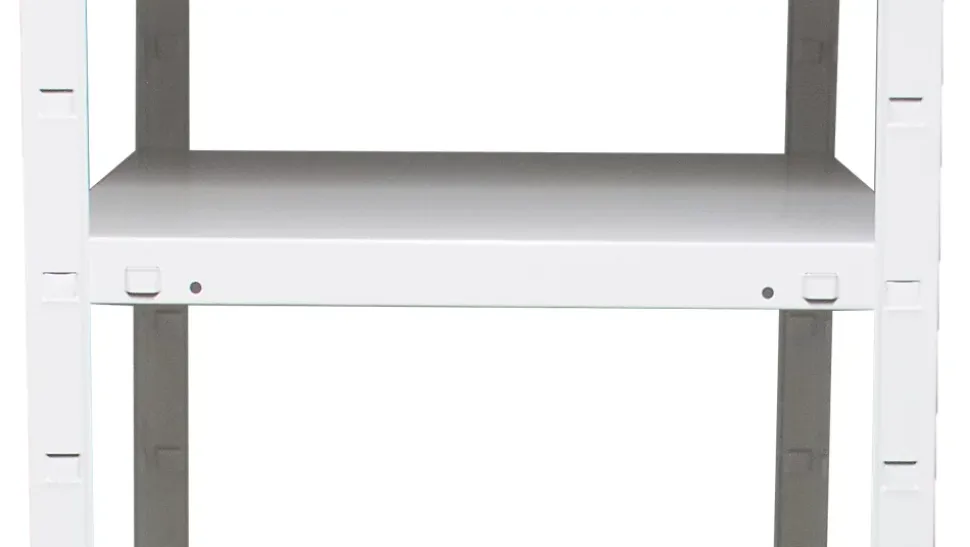 Étagère en métal blanc Schulte Regalwelt Powermax H. 180 x L. 90 x P. 40 cm
