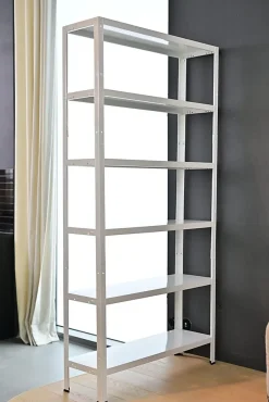 Étagère en métal blanc Schulte Regalwelt Powermax H. 200 x L. 100 x P. 30 cm