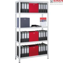 Étagère en métal blanc Schulte Regalwelt Powermax H. 180 x L. 60 x P. 40 cm