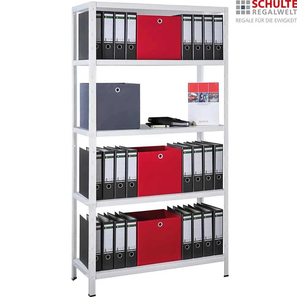 Étagère en métal blanc Schulte Regalwelt Powermax H. 180 x L. 60 x P. 40 cm