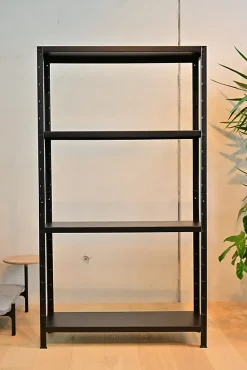 Étagère en métal noir Schulte Powermax H. 180 x L. 80 x P. 40 cm