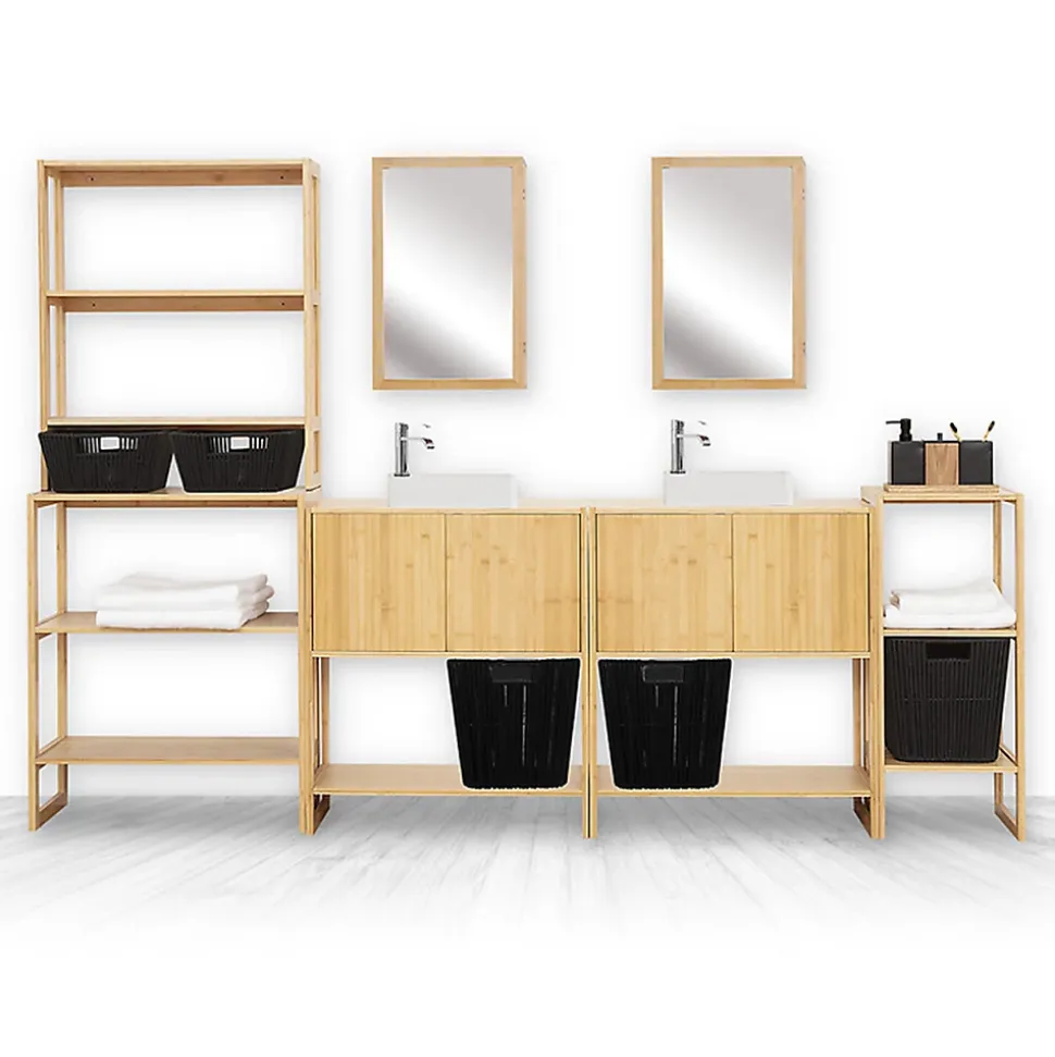 Étagère haute 2 niveaux 30cm Bambou Lab'n modul - 5Five
