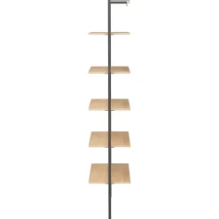 Étagère inclinée à 5 niveaux Marron clair et noir 64x35x185cm vidaXL
