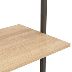 Étagère inclinée à 5 niveaux Marron clair et noir 64x35x185cm vidaXL