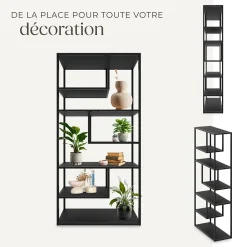 Étagère look industriel pieds en plastique réglables en hauteur