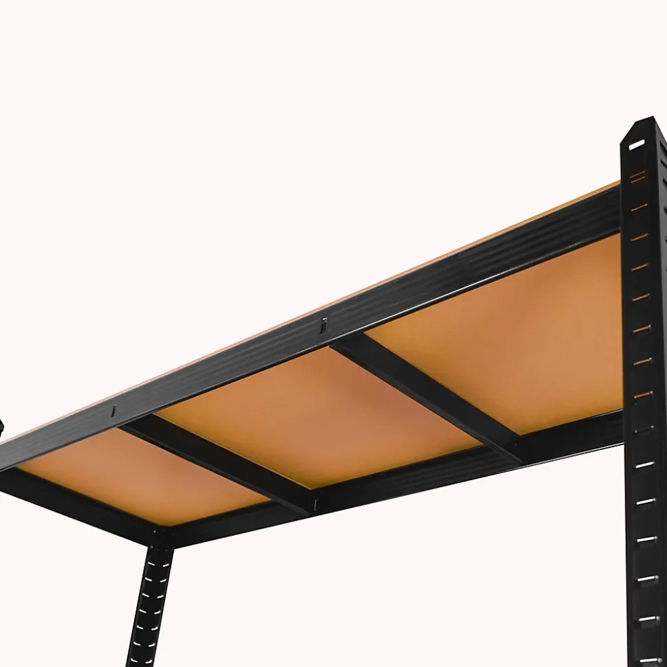 Étagère lourde Boudech Brace 120 180x120x40 cm 5 étagères MDF acier noir