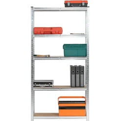 Étagère modulable 90 cm acier galvanisé charge maximale 875kg - L90xP30xH180 cm