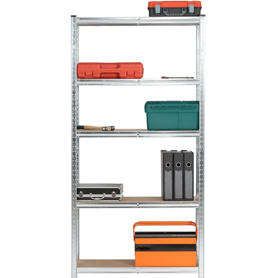 Étagère modulable 90 cm acier galvanisé charge maximale 875kg - L90xP30xH180 cm