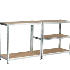 Étagère modulable 90 cm acier galvanisé charge maximale 875kg - L90xP30xH180 cm