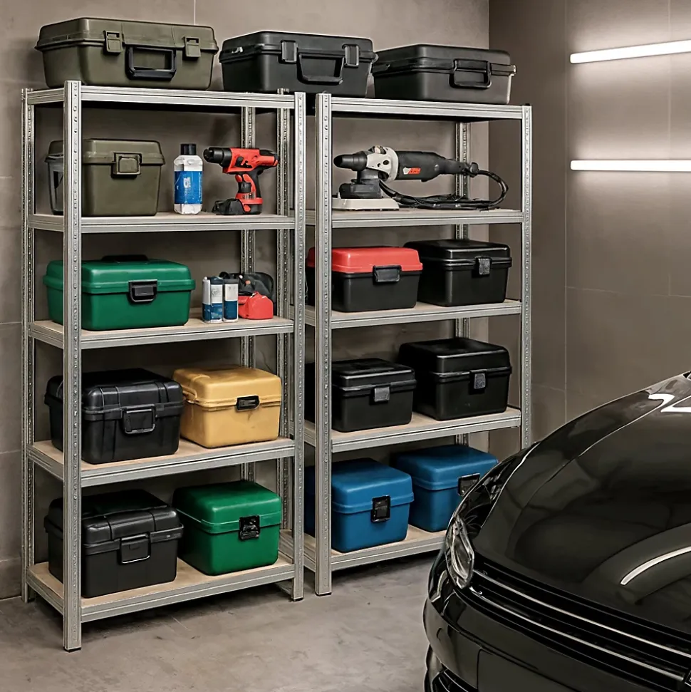 Étagère modulable 90 cm acier galvanisé charge maximale 875kg - L90xP40xH180 cm