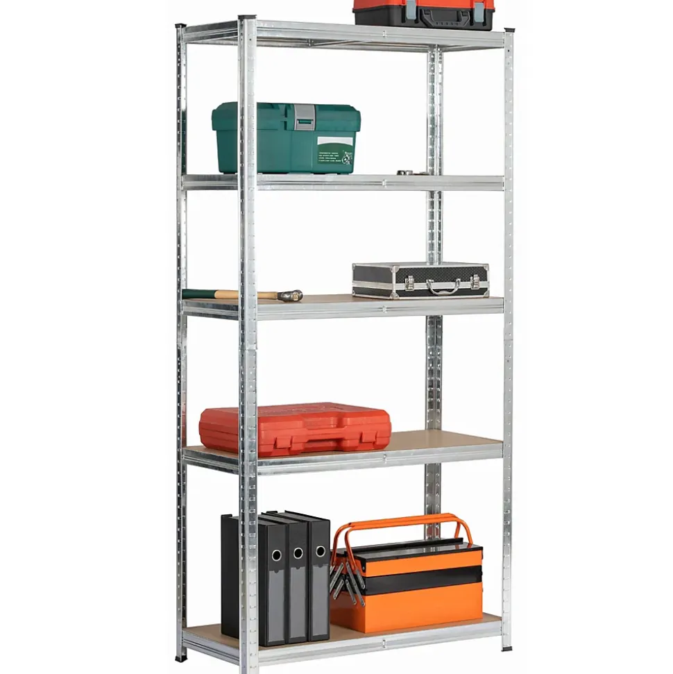 Étagère modulable 90 cm acier galvanisé charge maximale 875kg - L90xP40xH180 cm