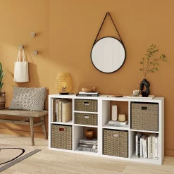 Étagère modulable 8 cubes avec 2 tiroirs GoodHome Mixxit blanc