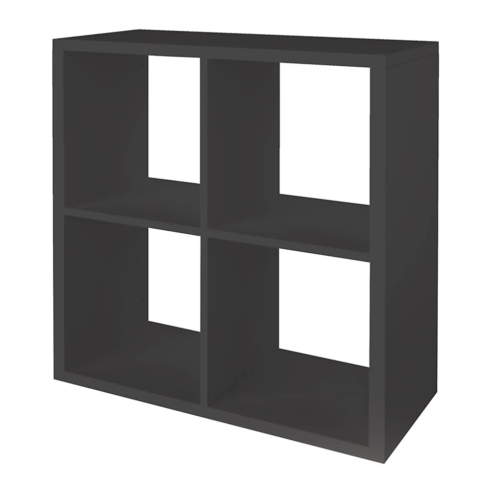 Étagère modulable 4 cubes avec 2 portes GoodHome Mixxit anthracite