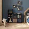 Étagère modulable 7 cubes avec 2 boîtes de rangement GoodHome Mixxit anthracite