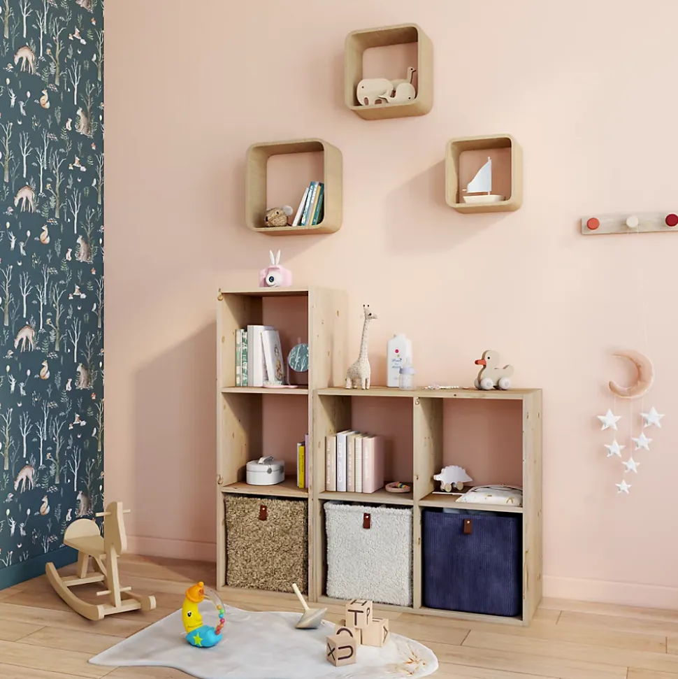 Étagère modulable 4 cubes en pin GoodHome Mixxit l. 70,9 x H.70,8 cm