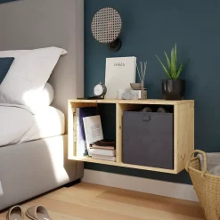 Étagère modulable 2 cubes en pin GoodHome Mixxit l. 36,3 x H. 70,8 cm
