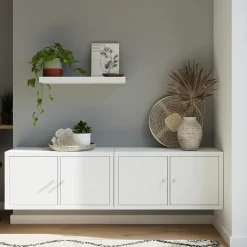 Étagère modulable 2 cubes GoodHome Mixxit blanc H. 73,5cm x l. 38,8cm