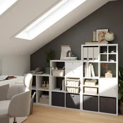 Étagère modulable 8 cubes GoodHome Mixxit blanc l. 73,5cm x H. 142,6cm