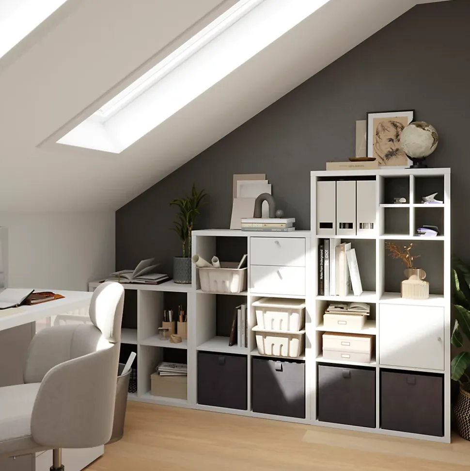 Étagère modulable 8 cubes GoodHome Mixxit blanc l. 73,5cm x H. 142,6cm