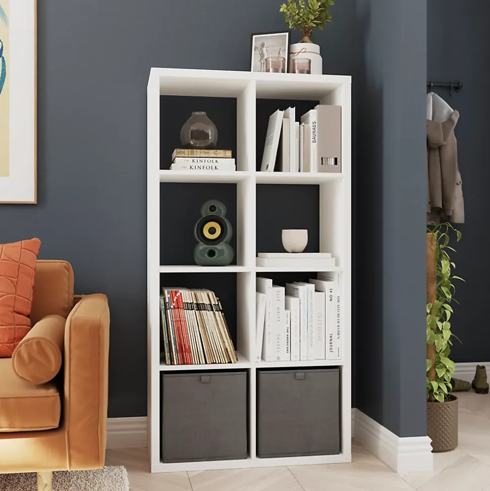 Étagère modulable 8 cubes GoodHome Mixxit blanc l. 73,5cm x H. 142,6cm