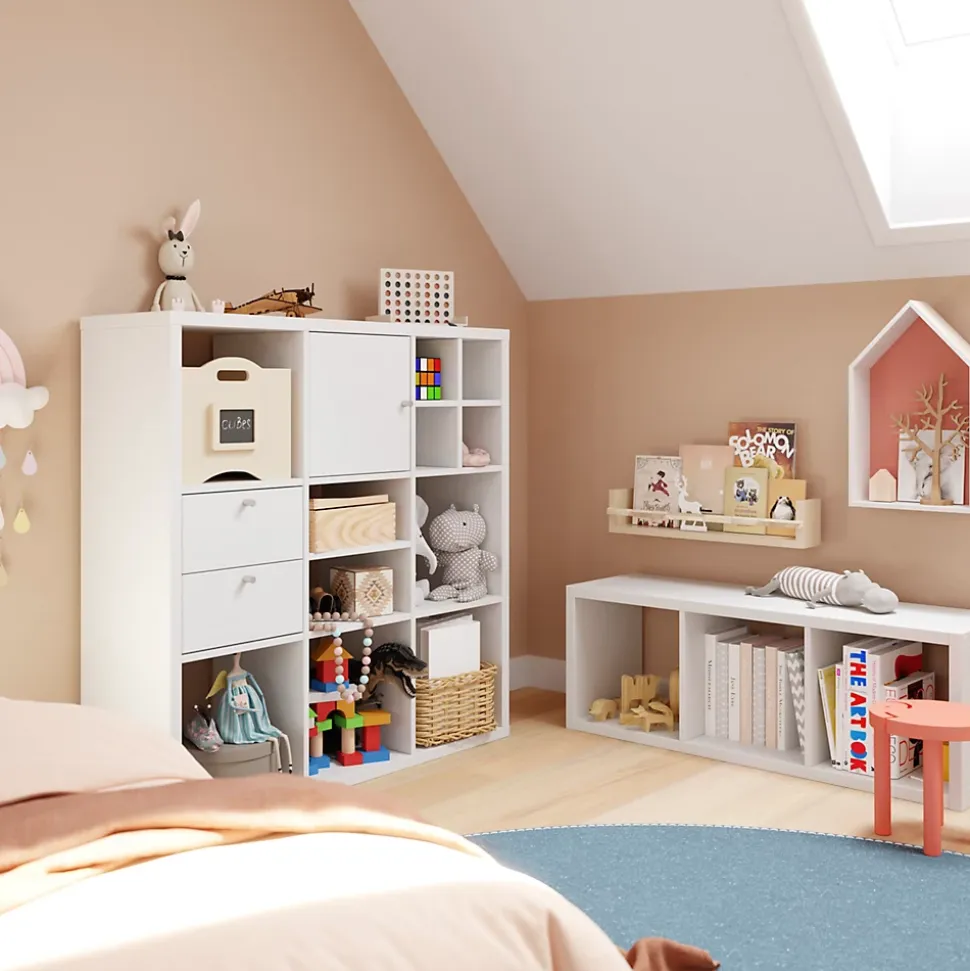 Étagère modulable 9 cubes GoodHome Mixxit blanc H. 108cm x l. 108,1cm