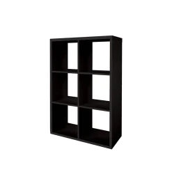 Étagère modulable 6 cubes GoodHome Mixxit noir