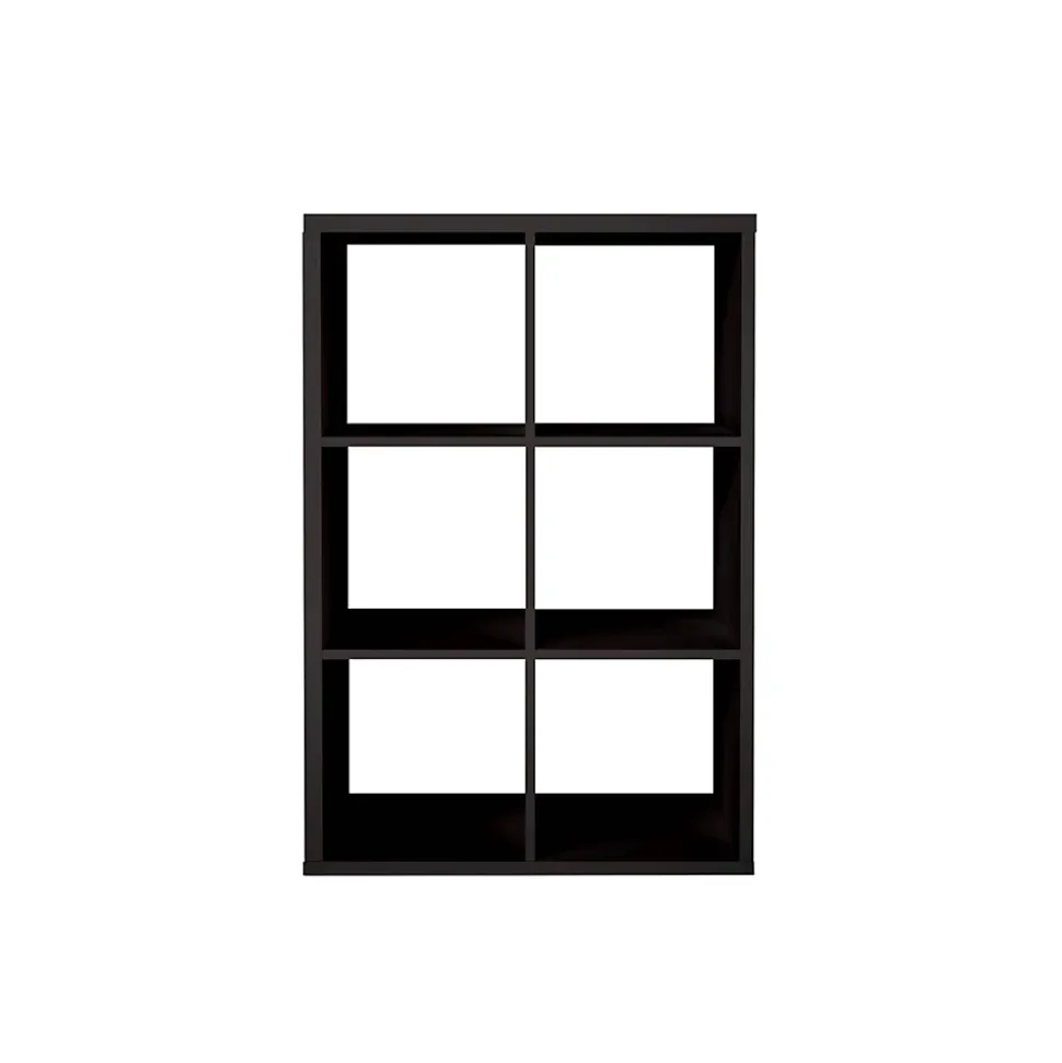 Étagère modulable 6 cubes GoodHome Mixxit noir