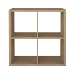 Étagère modulable 4 cubes GoodHome Mixxit effet chêne l. 73,5cm x H. 73,4cm