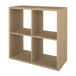 Étagère modulable 4 cubes GoodHome Mixxit effet chêne l. 73,5cm x H. 73,4cm